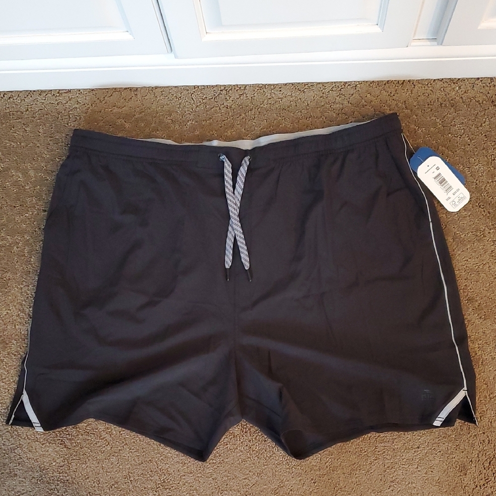 Men's MTA Sport Black Athletic Shorts with Drawstring 6" Inseam Size XXXL NWT